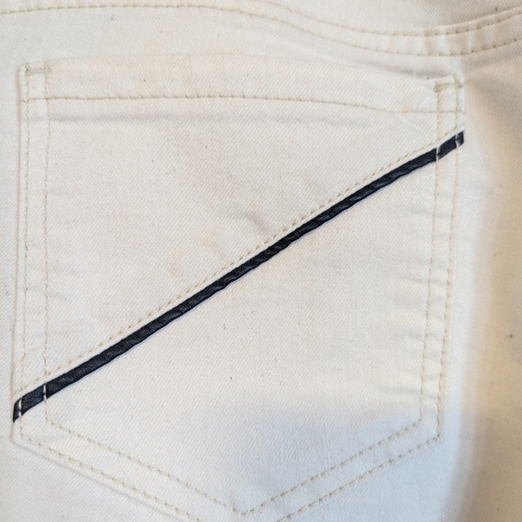 Free People Oat & Leather Jeans - Picture 2 of 4